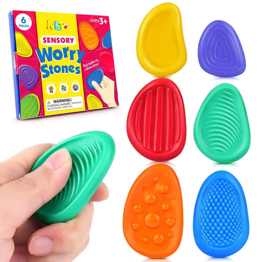 Fidget Toys Adults Sensory Silicone Stone Textured for Autism Kids