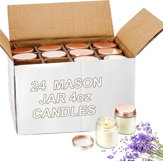 Mini Mason Jar Candles 4oz Small Scented  stress Relief Candles