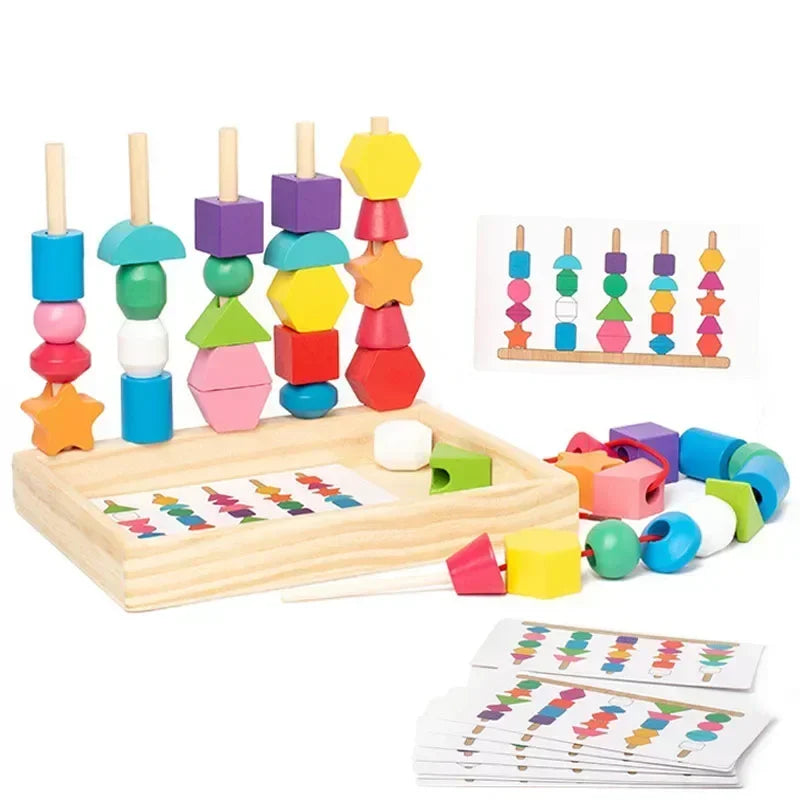 Montessori Wooden Shape Game.