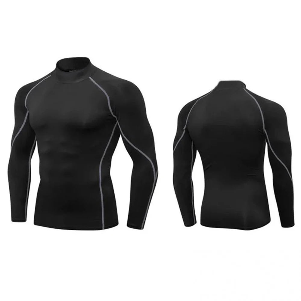 Men's Turtleneck Quick dry shirts.