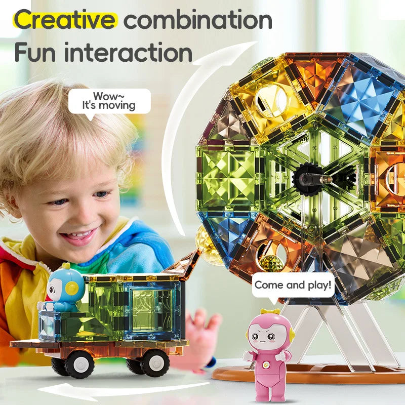 Lighting Magnetic Tiles.