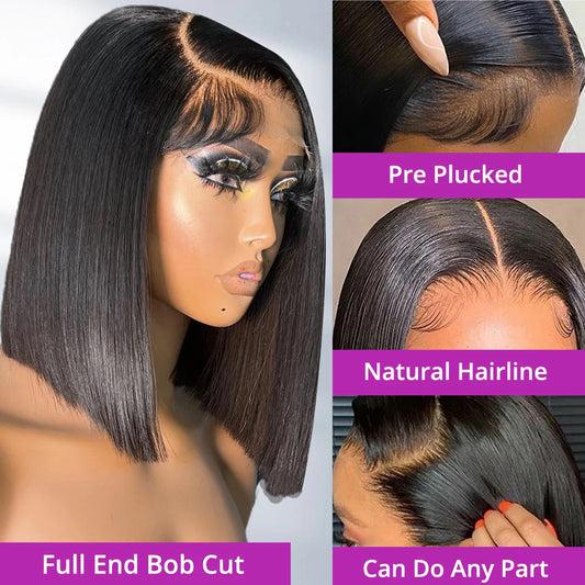Bone Straight Short Bob Wigs.
