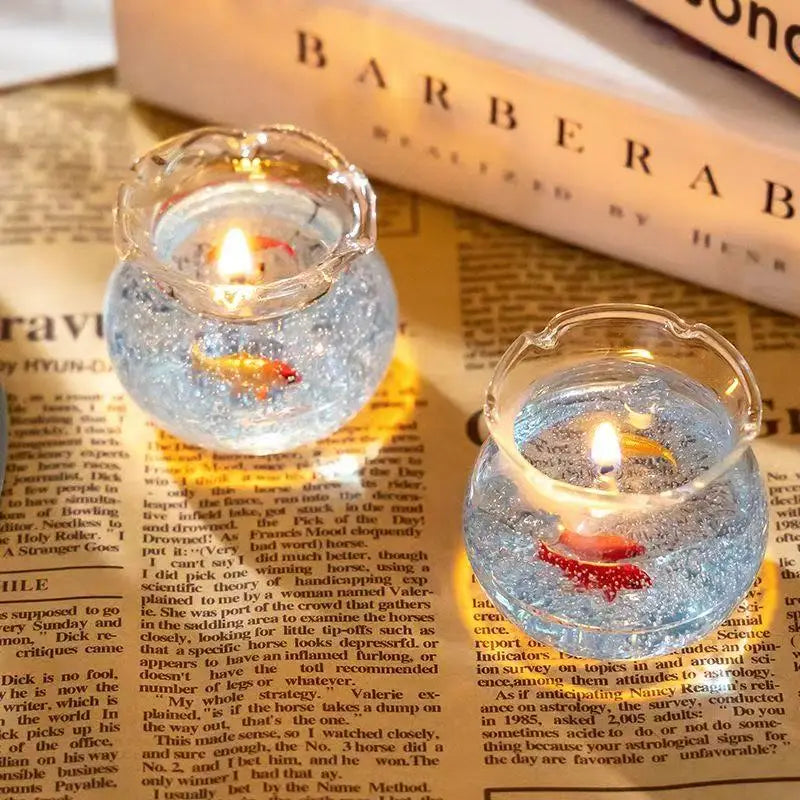 Bubble Fish Tank Goldfish candle.