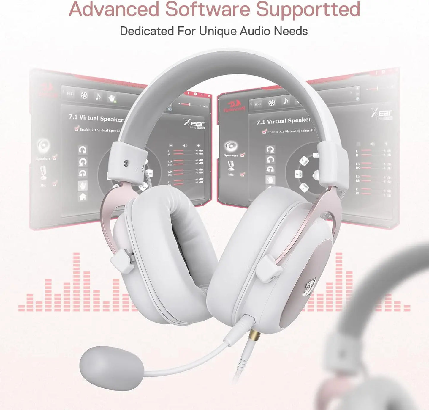 White Wired Gaming Headset -