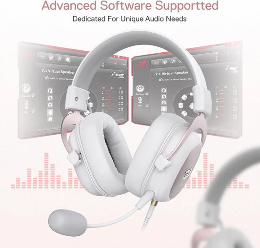 White Wired Gaming Headset -