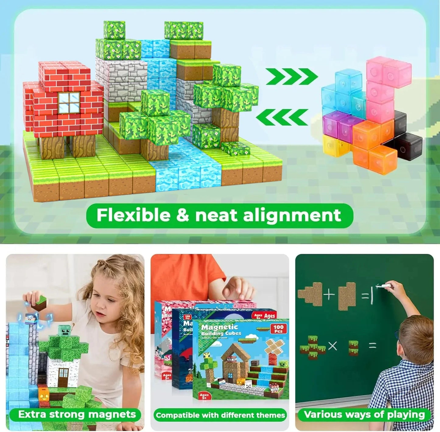 Magnetic Building Cubes Set.