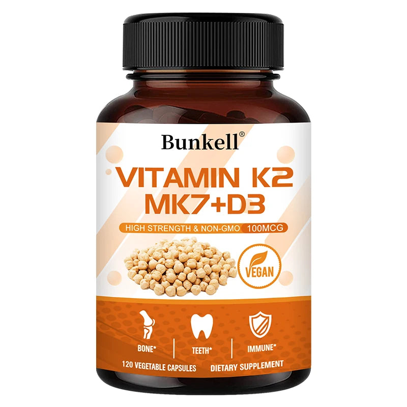 Vitamin K2 + D3 Supplement - Healthy Bones, Teeth and Immune System,