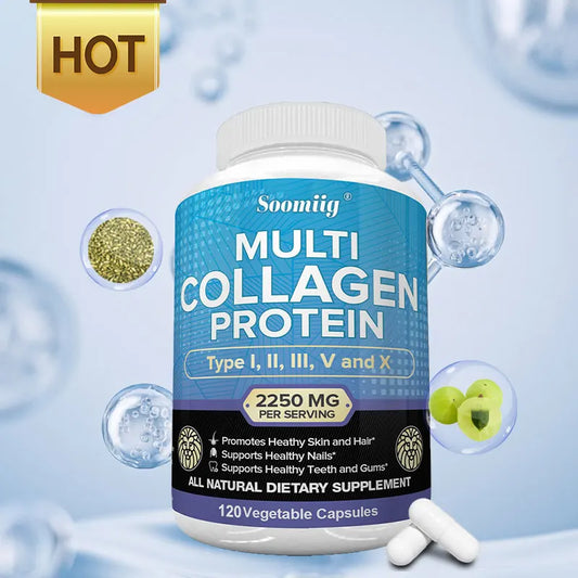 Multi-Collagen Capsules for Men and Women  for Skin, Hair, Nails, Bones, Joints,
