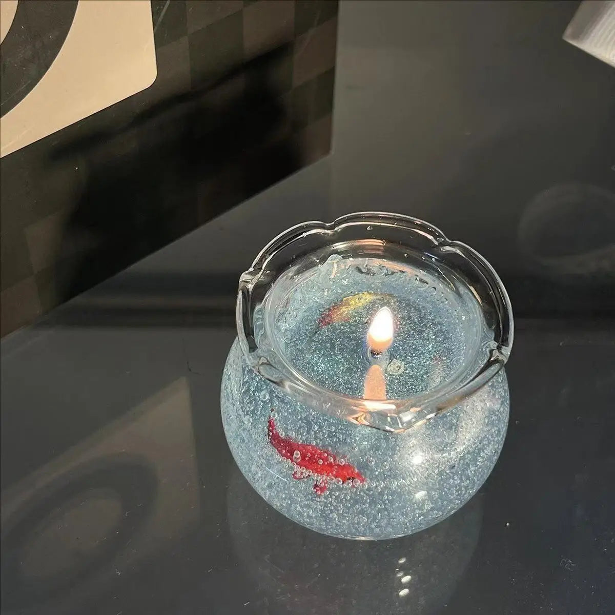 Bubble Fish Tank Goldfish candle.
