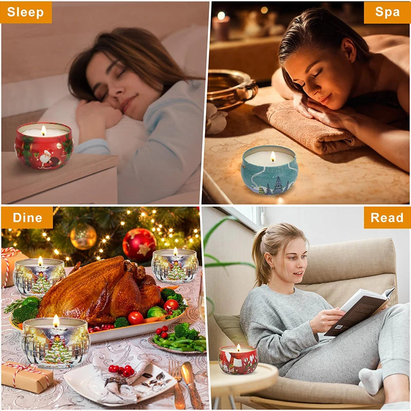 Christmas Scented Candles Set.