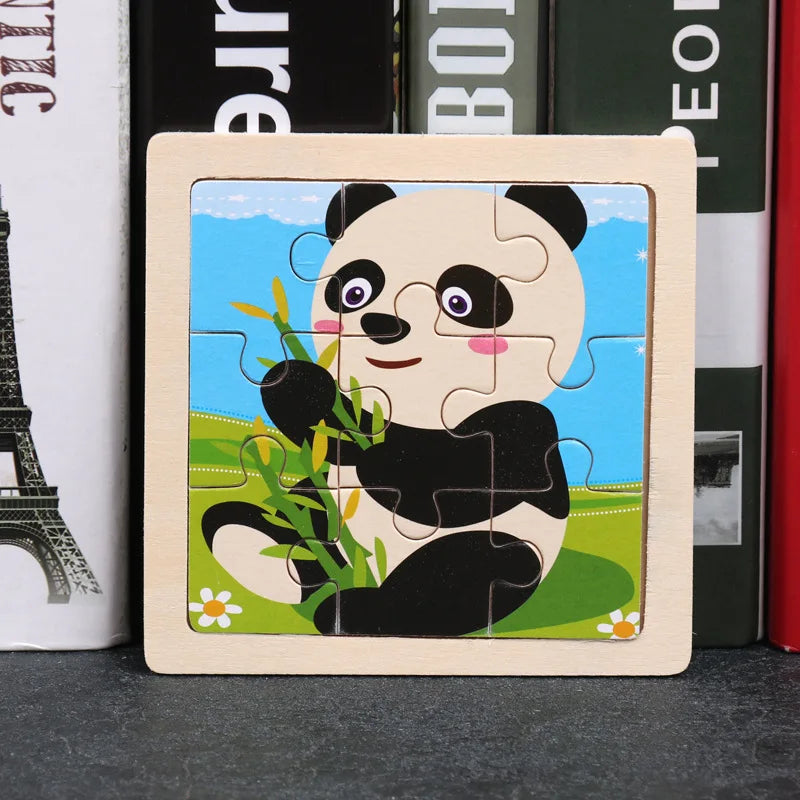 6pcs Small Wooden Jigsaw Puzzles For Kids.