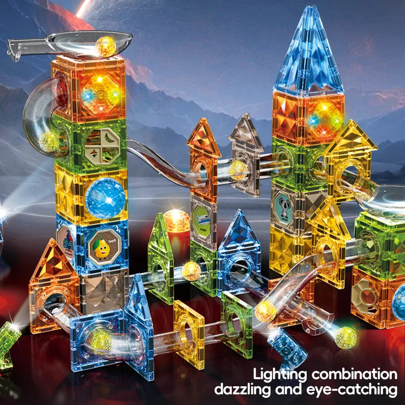 Lighting Magnetic Tiles.