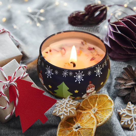 Christmas Aromatherapy Candle Jar.