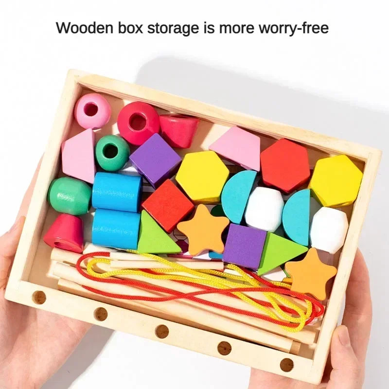 Montessori Wooden Shape Game.
