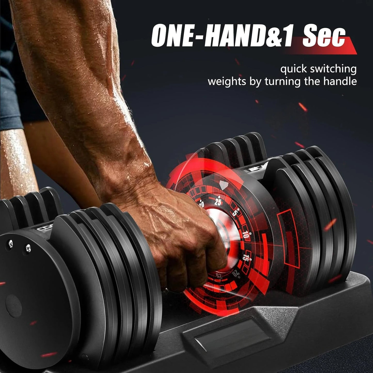 Adjustable Dumbbell Set.