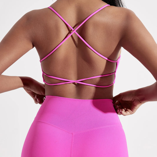 Cross Back Women Fitness Sports Bra.
