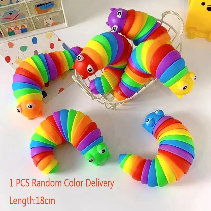 3D Slug Fidget Toy Colorful Slug Snail Toy
