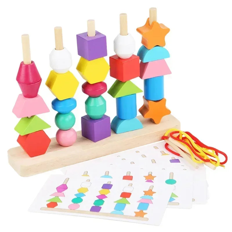 Montessori Wooden Shape Game.