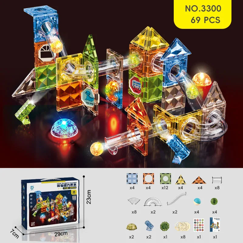 Lighting Magnetic Tiles.