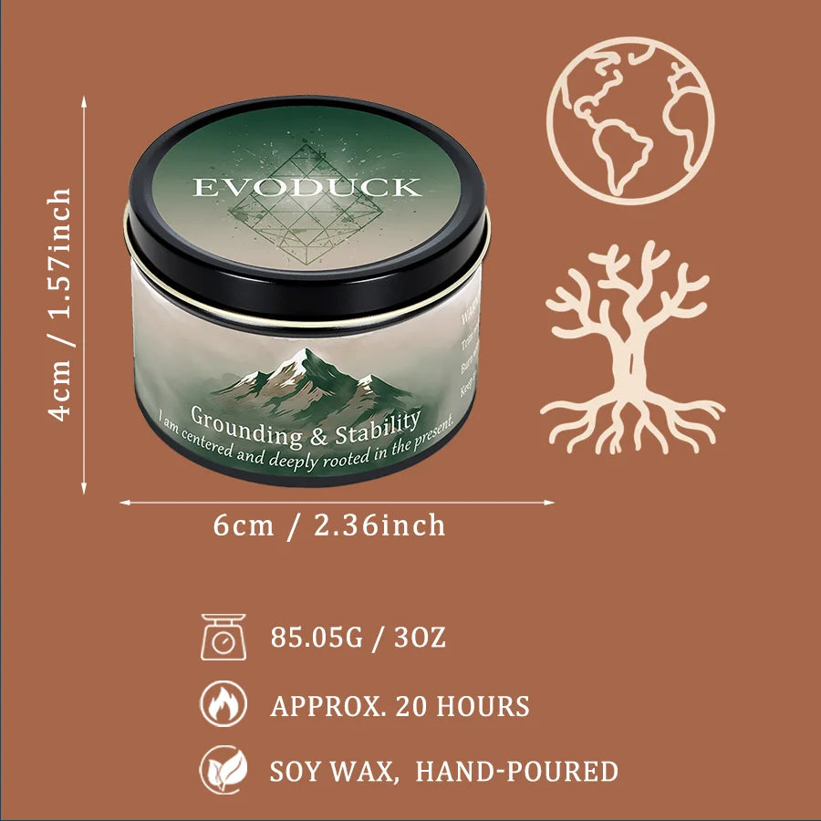 Scented Candle, with Crystals.