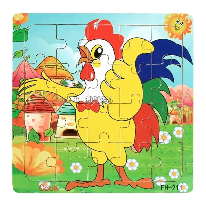 20pcs Wooden Educational Jigsaw Puzzle