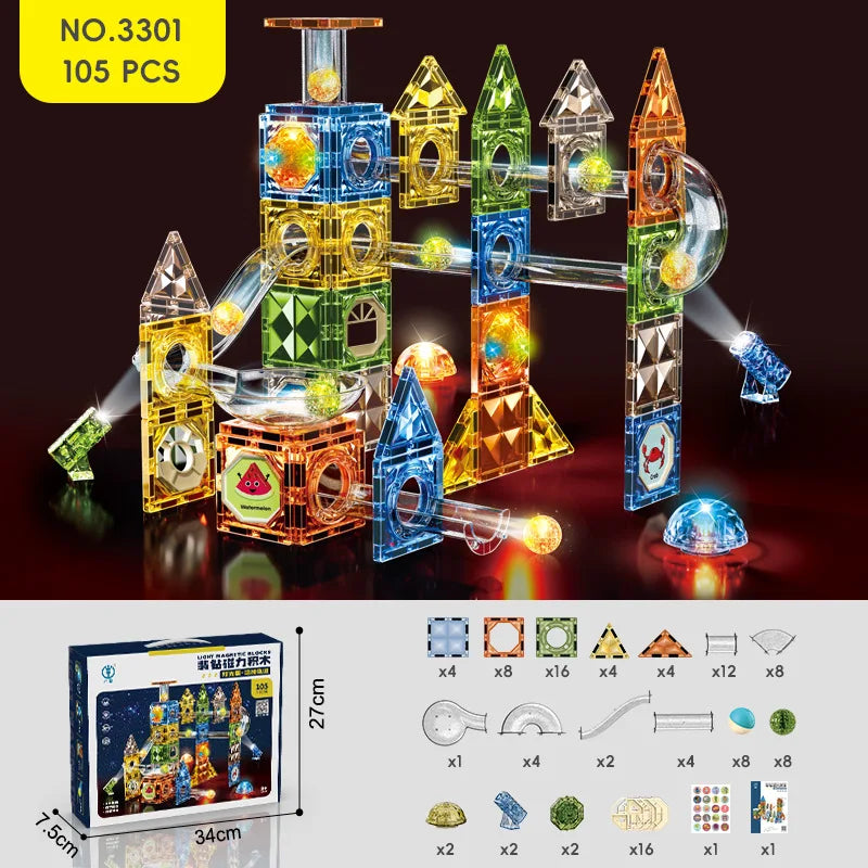 Lighting Magnetic Tiles.