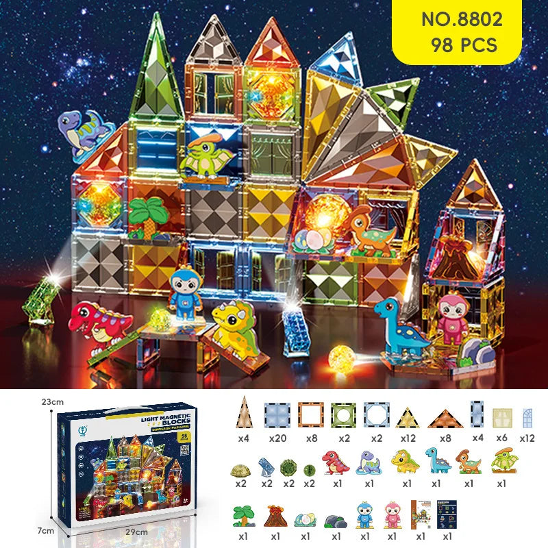 Lighting Magnetic Tiles.