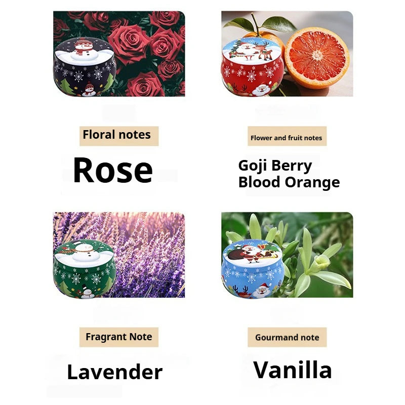 A Set of 8Pcs Christmas Candle Sets.