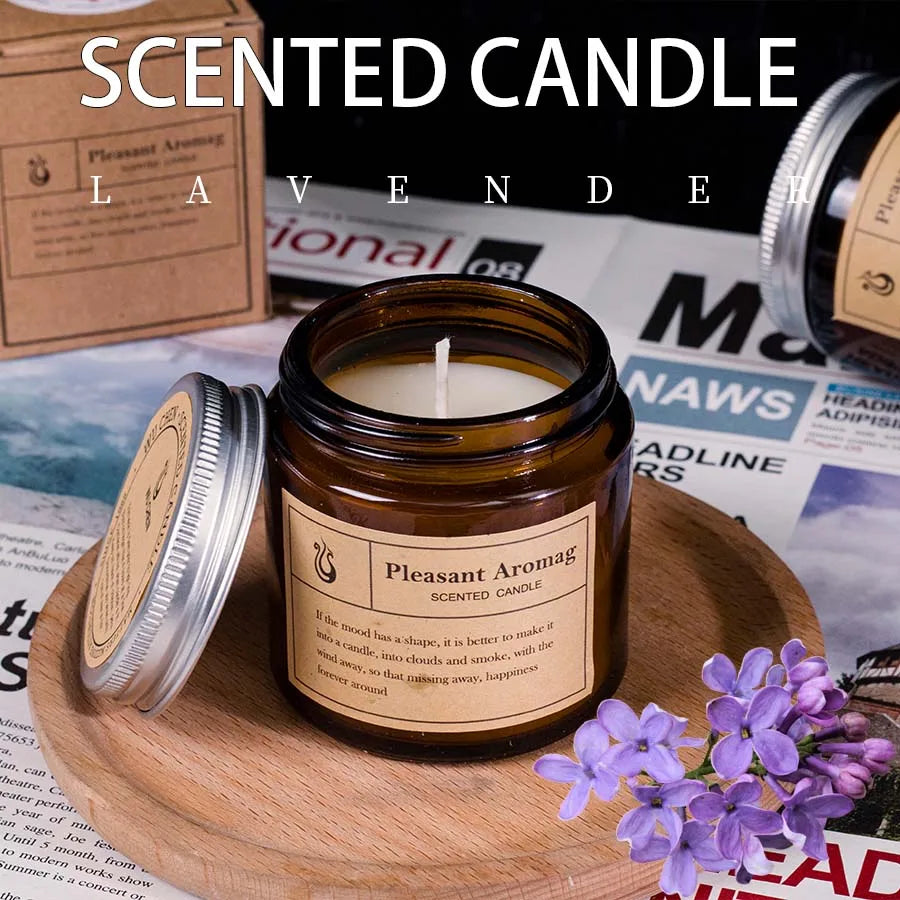 Lavender Scented decorative candle.