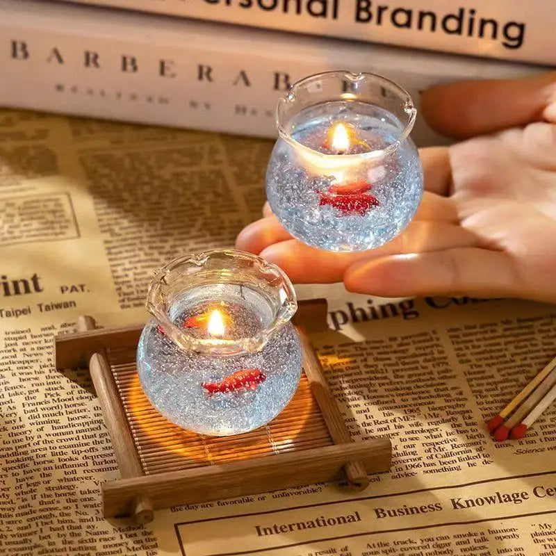 Bubble Fish Tank Goldfish candle.