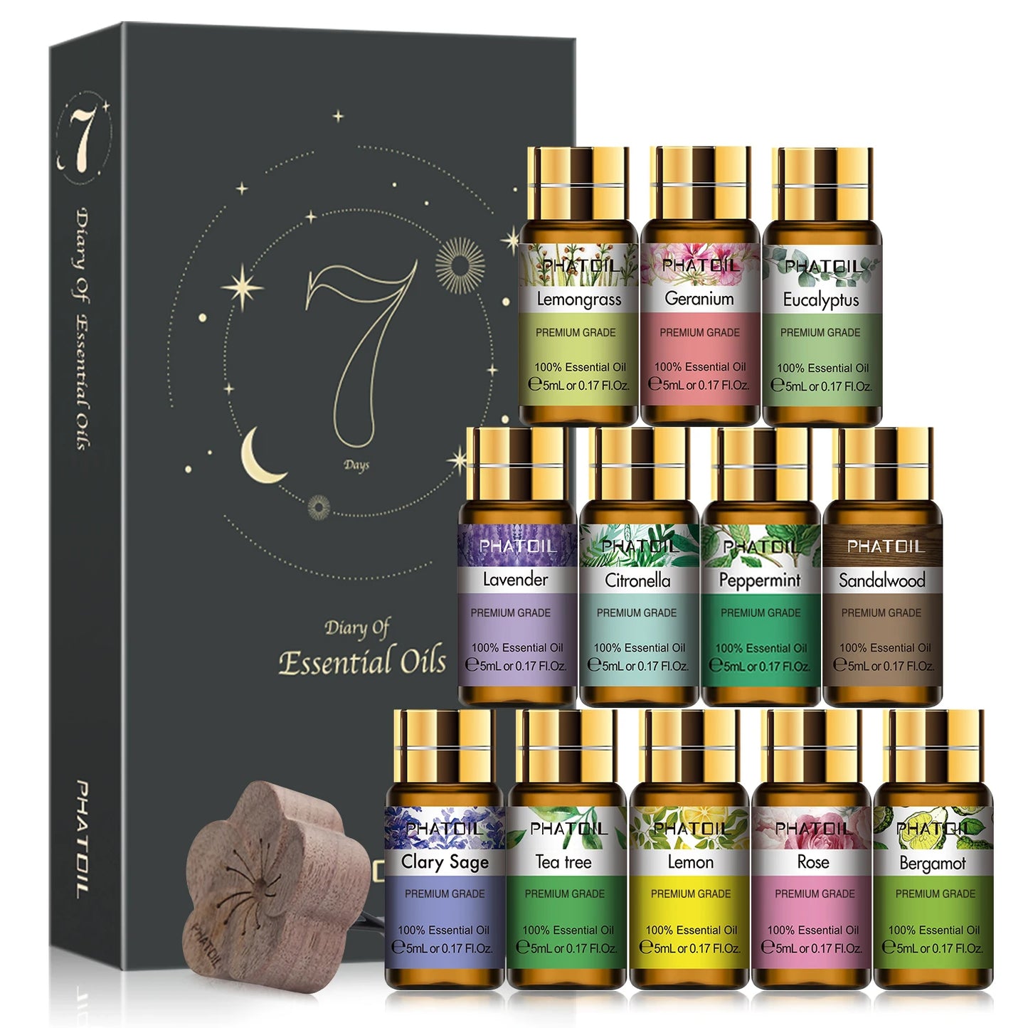 12pcs Gift Box Pure Essential Oils.