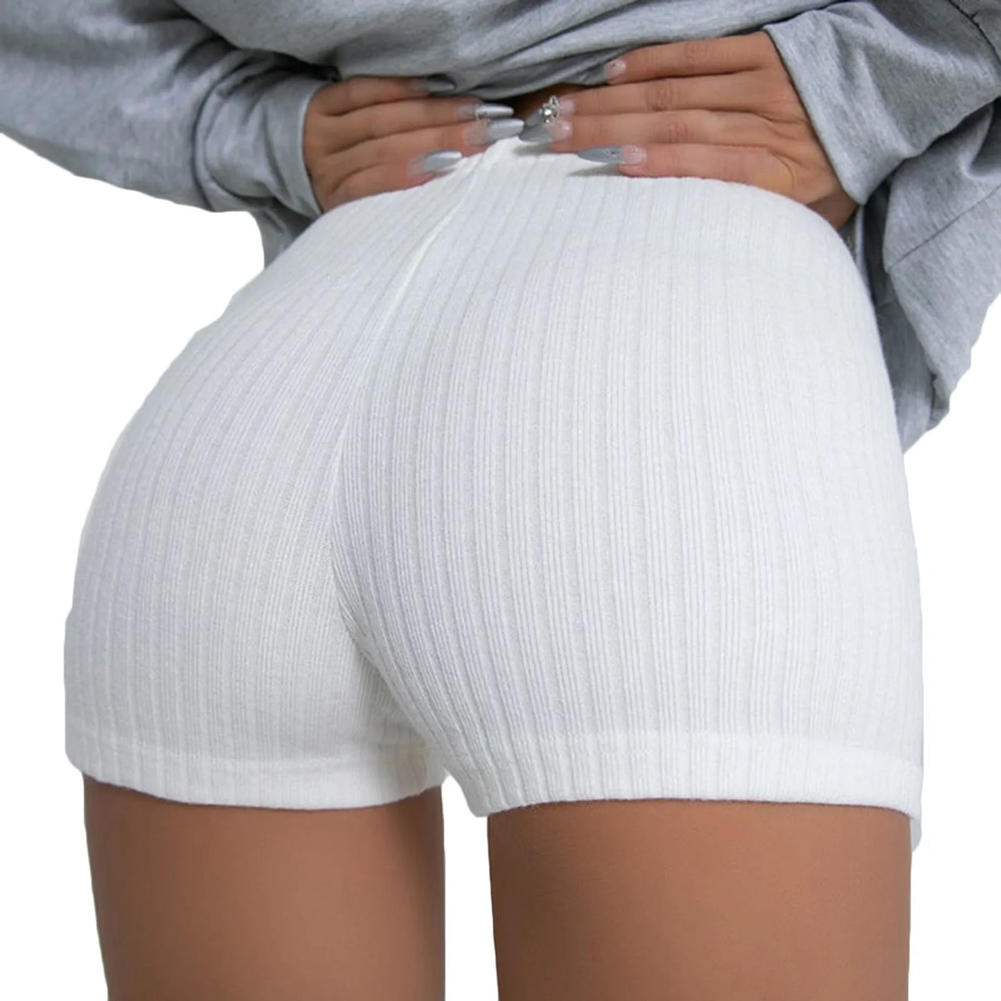 Women's Slim Fit Solid Color Hot Pants.