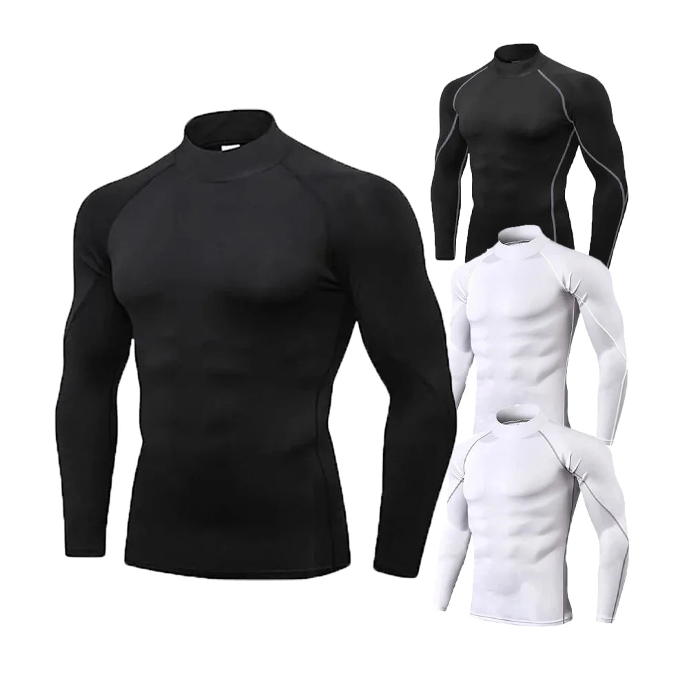 Men's Turtleneck Quick dry shirts.