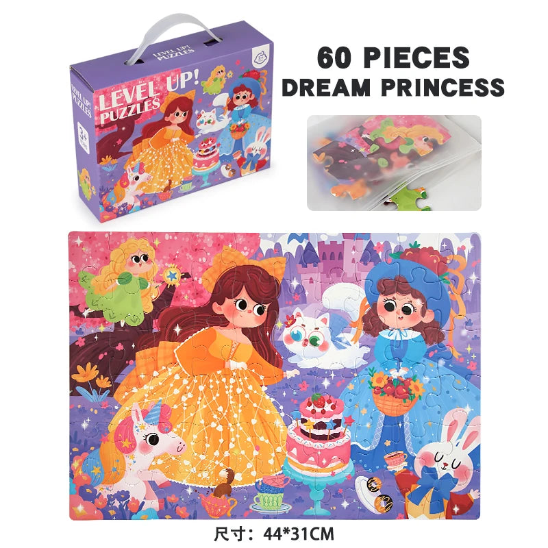Montessori Kids cartoon puzzles.