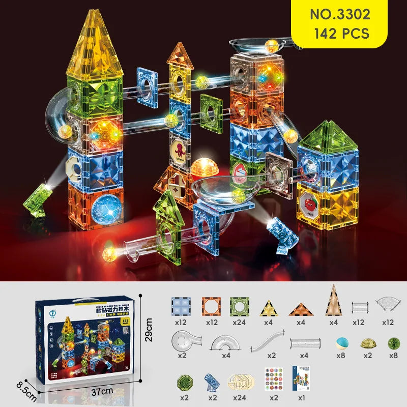 Lighting Magnetic Tiles.