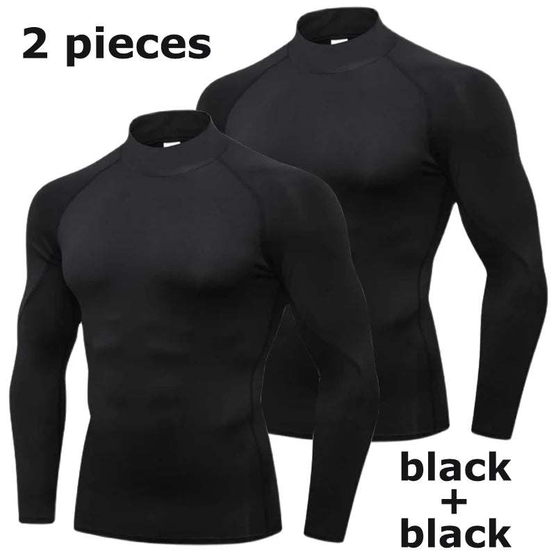 Men's Turtleneck Quick dry shirts.