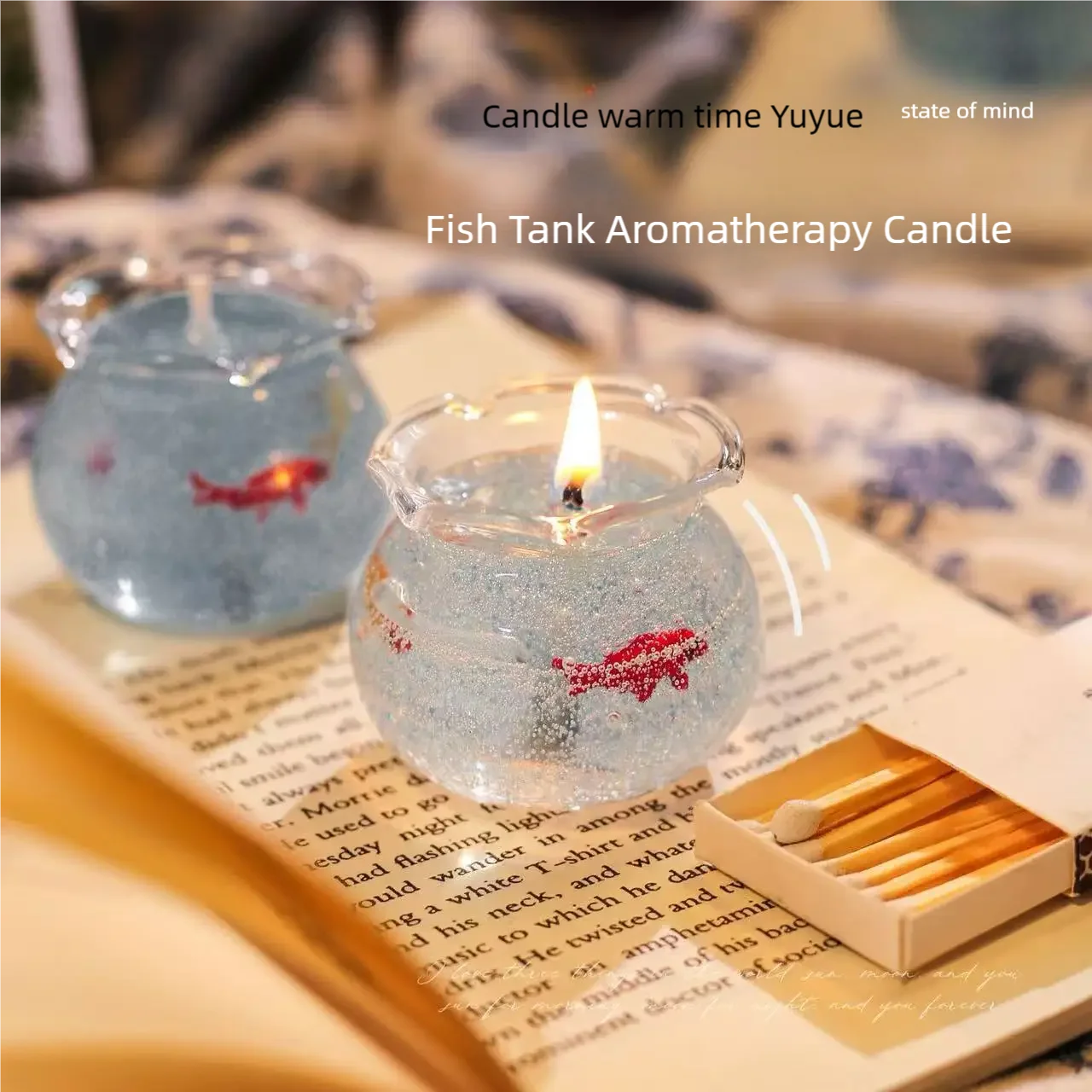 Bubble Fish Tank Goldfish candle.