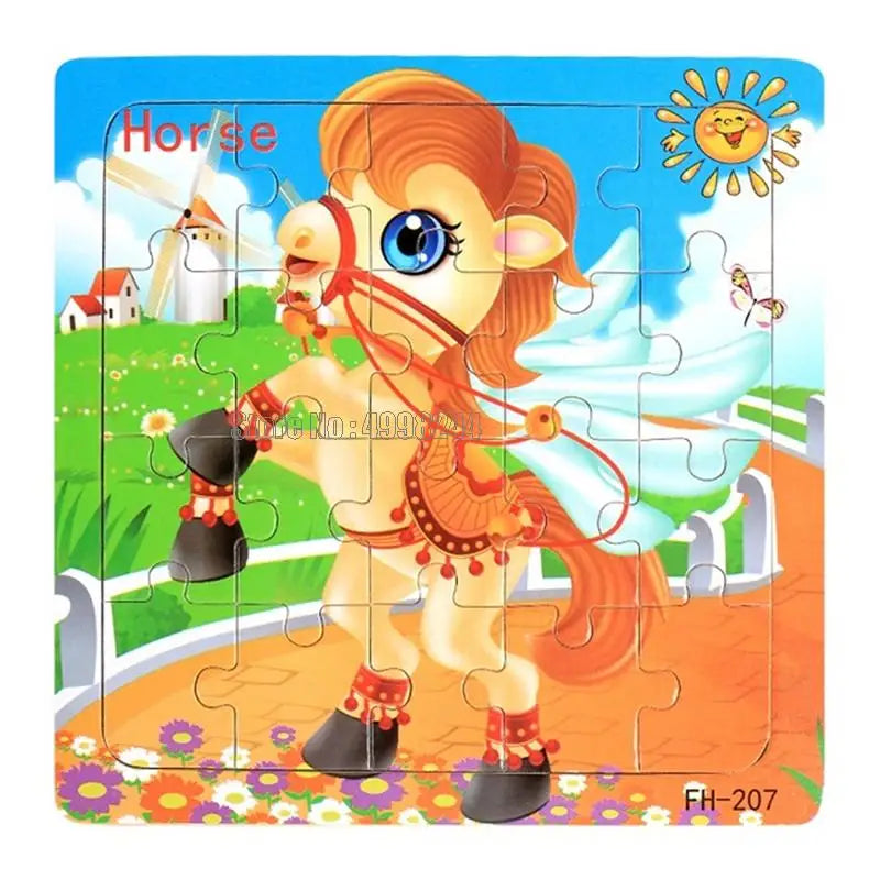 20pcs Wooden Educational Jigsaw Puzzle