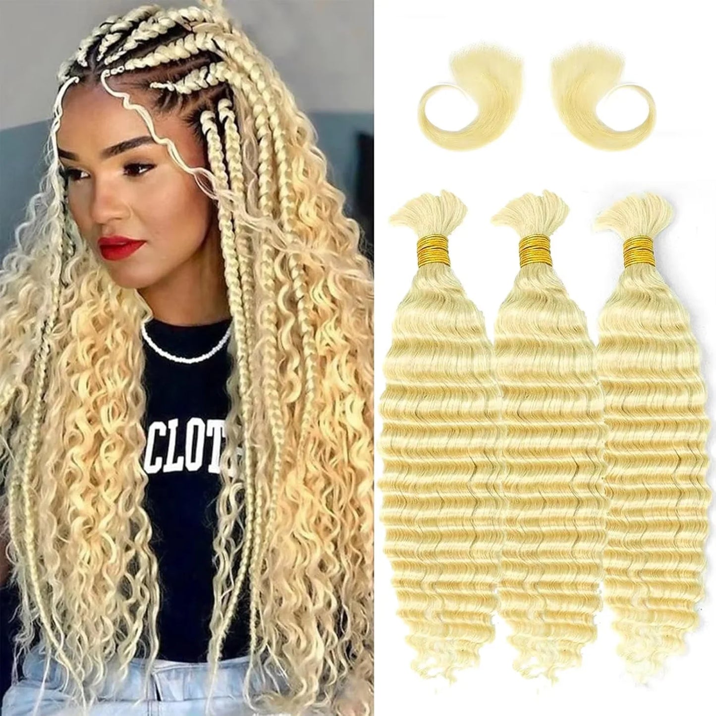 40 Inch Colored Water Deep Wave Curly Human Hair
