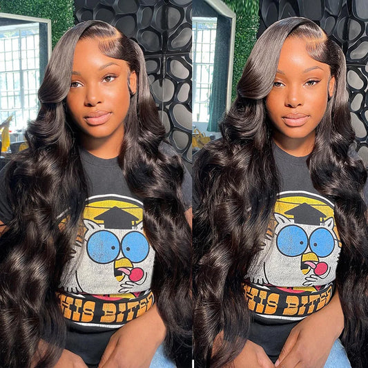 HD Body Wave Lace Front Wig Pre Plucked Loose Wave Lace Frontal Wig 100% Human Hair Wigs For Black Women