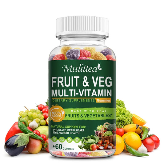 Natural Vegetable & Fruit Gummies Multiple Vitamins Supplement